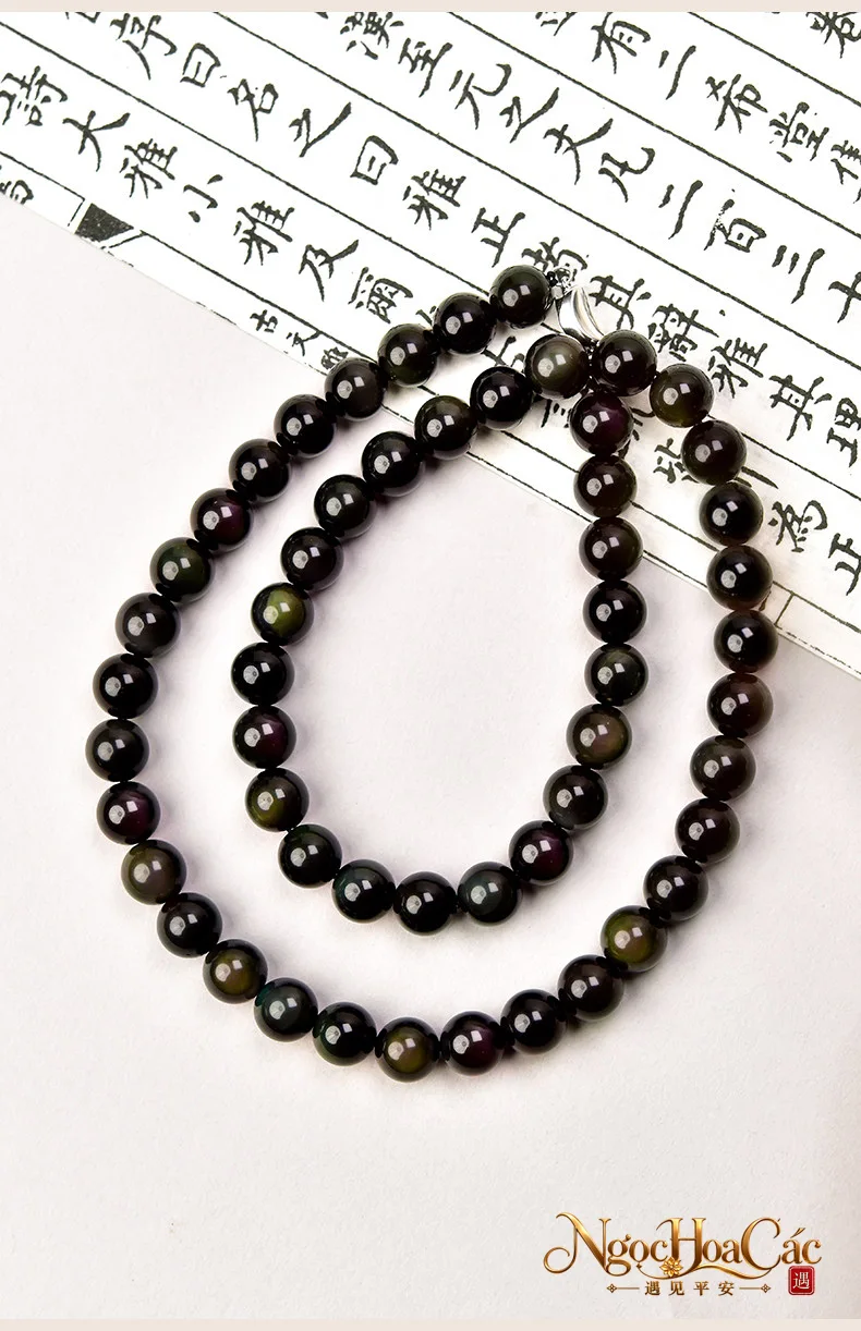 Dây chuyền obsidian & kim diệu thạch Đông Hải