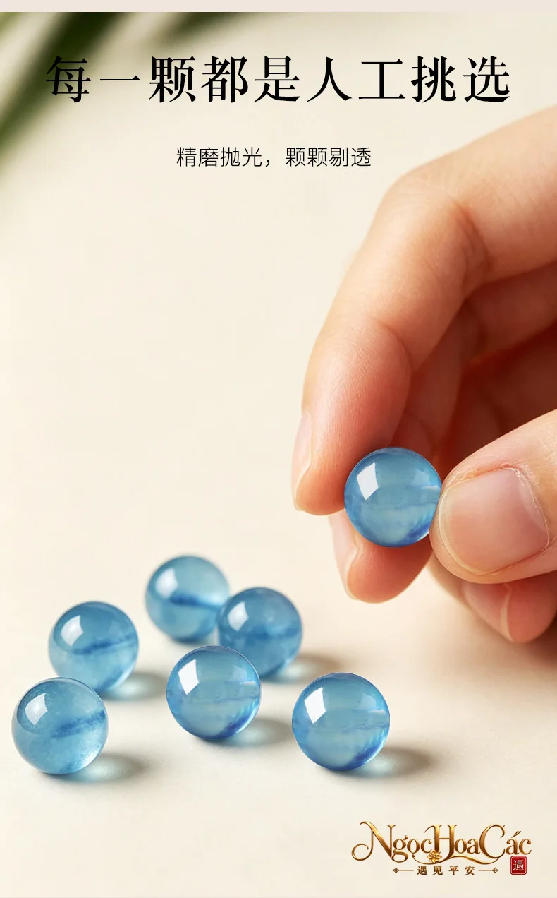 Vòng tay đá Aquamarine Đông Hải