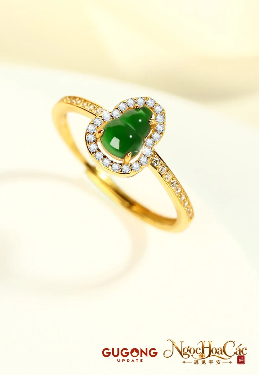 Nhẫn phỉ thúy hồ lô Phúc Lộc Nạp Tường Cung Lý