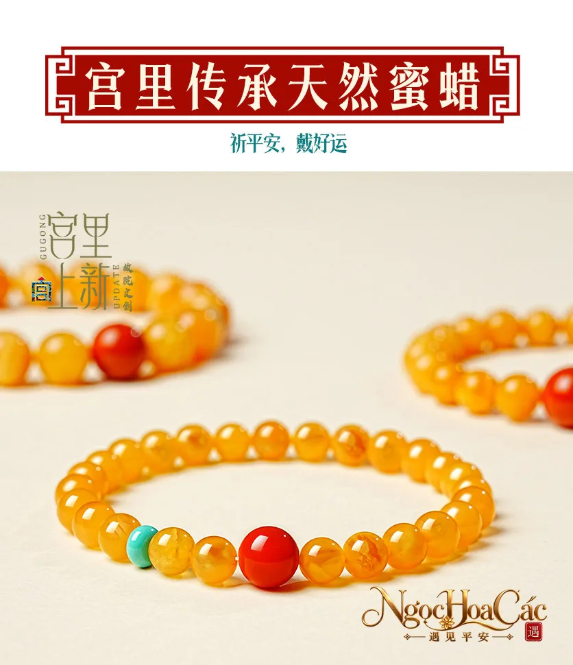 Vòng tay mật lạp Hồng Phúc Mật Vận Cung Lý